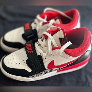 Jordan Legacy 312 Low "White/Fire Red/Black/Wolf Grey" Boys' Shoe